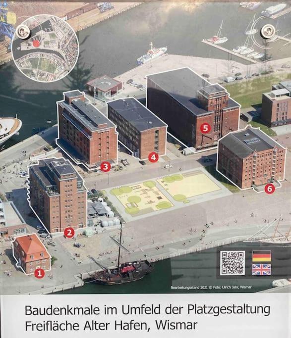 Meerblick, Balkon Und Private Sauna Im Historischen Getreidespeicher Wismar Exterior foto